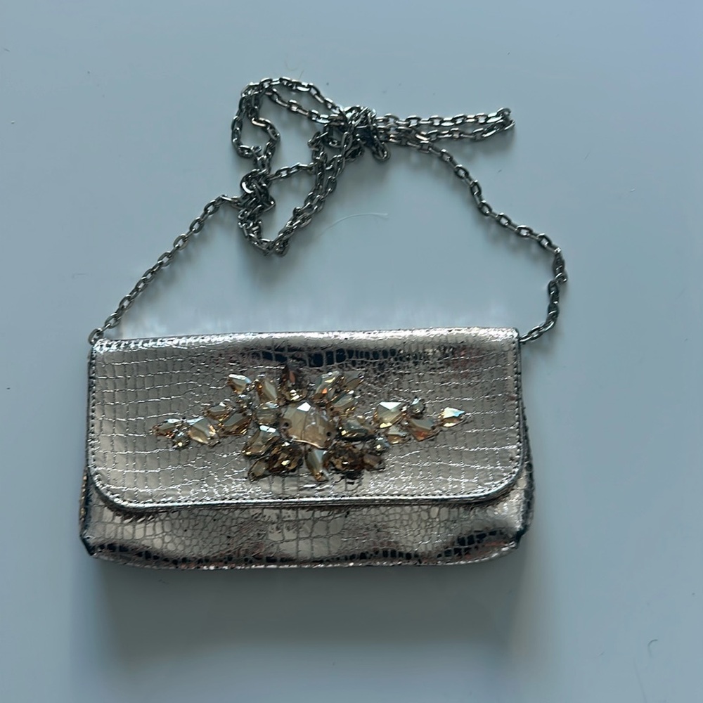 Ted Rossi Gold SnakeSkin Mini Crossbody